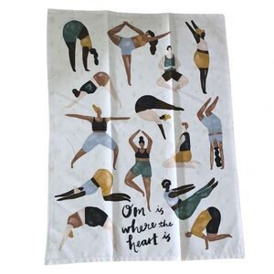 Anthro Om Is Where The Heart Is Yoga Dish Towel